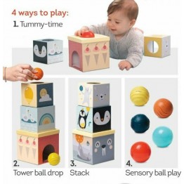 taf toys εκπαιδευτικό παιχνίδι North Pole Ball Drop Stacker ΠΑΙΧΝΙΔΙΑ 0-6 ΜΗΝΩΝ